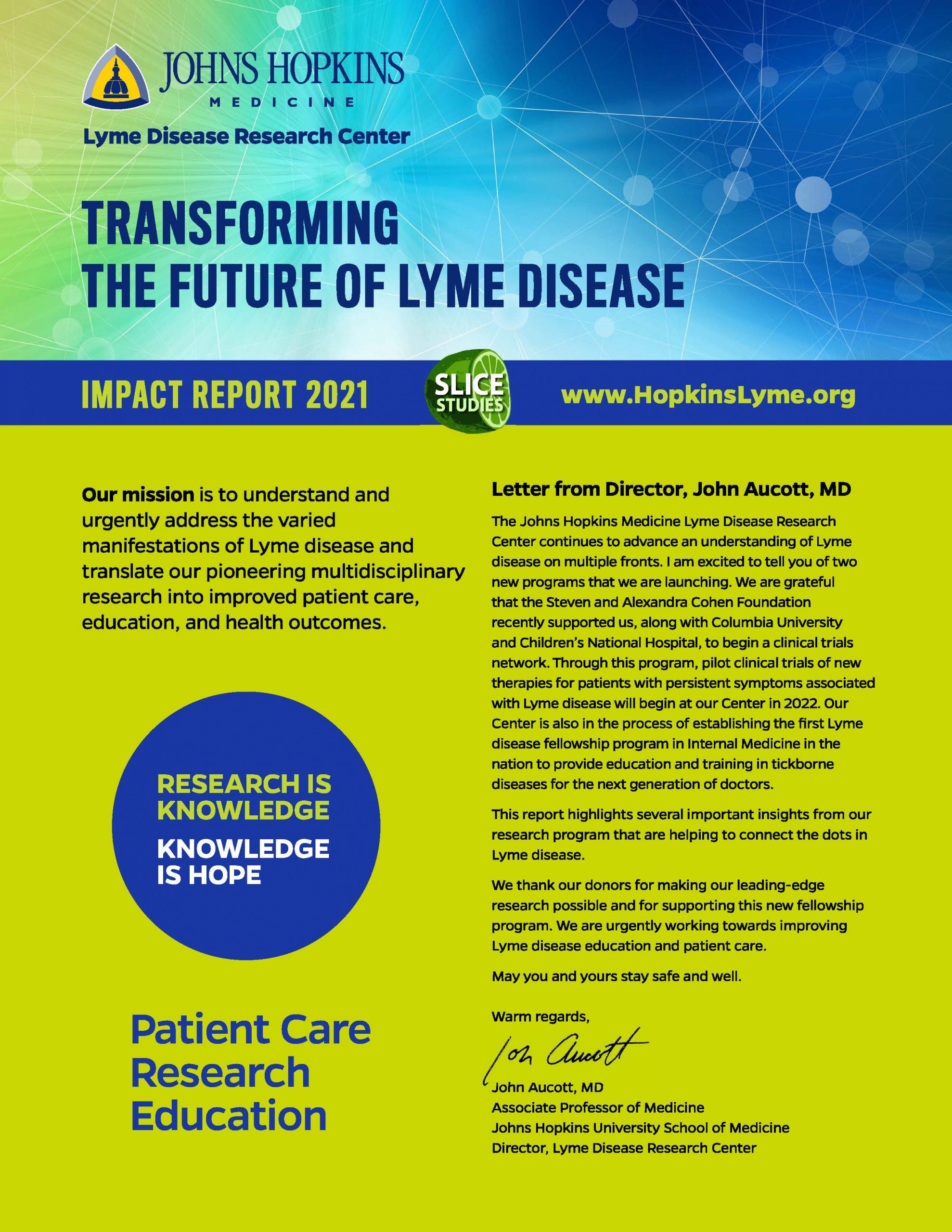 Impact Report Johns Hopkins Medicine Lyme Disease Research Center